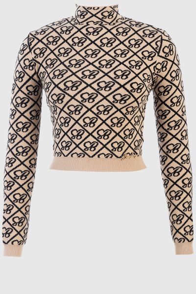 Sissy Boy - Logomotion Logo Crop Turtle Knit Long Sleeve Top