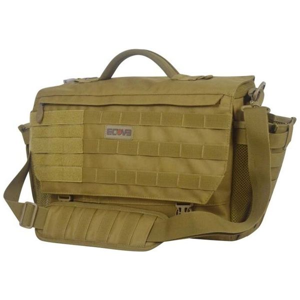 EcoEvo Pro Tactical Messenger Bag, Tan