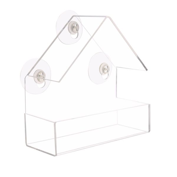 Pet Window Transparent Bird Feeder Wild Table Hanging Suction Perspex