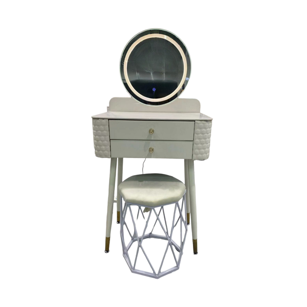 60.5 x 42 x 130cm Luxurious Dressing Table with A Chair And LED Mirror