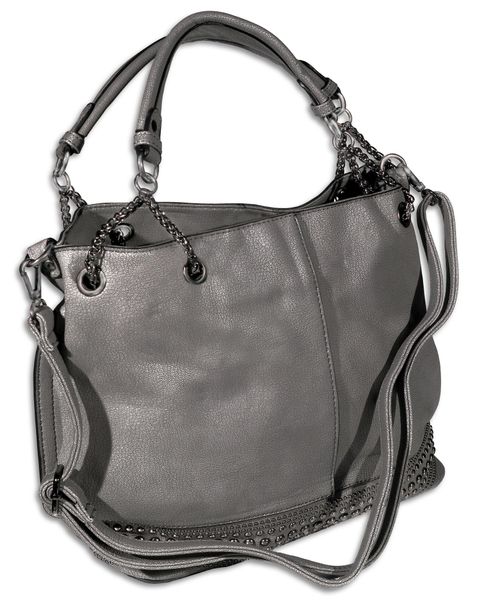 Grey-Studded Ladies Handbag