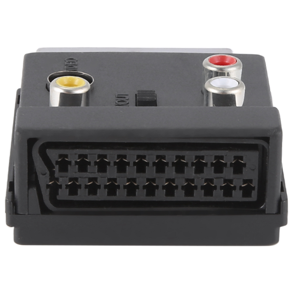 Switchable Scart Male to Female S-Video 3 Audio Adapter