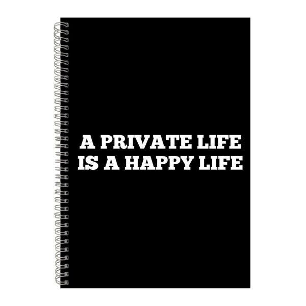 Happy A4 Notebook Spiral Lined Motivational Saying Graphic Notepad Gift 154