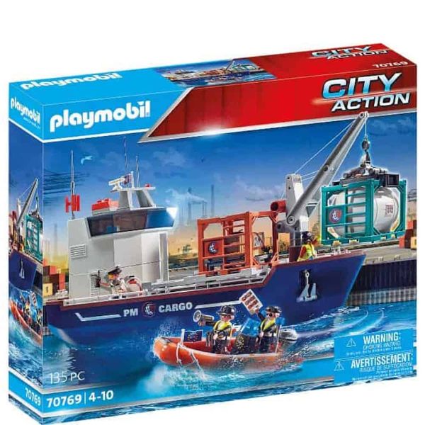PlayMobil-Cargo Ship with Boat-70769