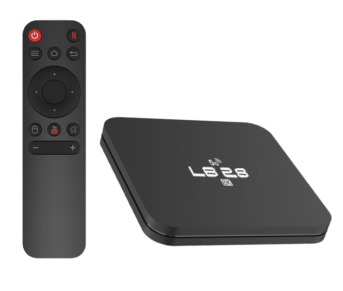 LB28 Smart Android Tv Box, OS version 13, 16GB Storage, 2GB Ram.