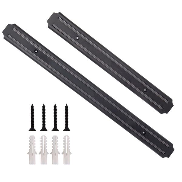 2 Pieces 38cm &amp; 55cm Magnetic Knife Holder Space Saving Racks for Kitchen