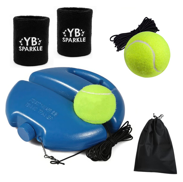 Tennis Rebound Trainer Kit with Base with YB Sparkle Sweat Band