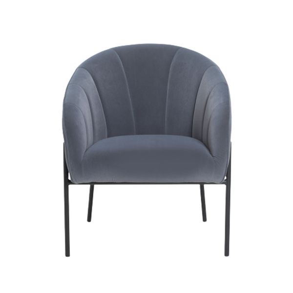 Astro Velvet Chair - Dark Grey