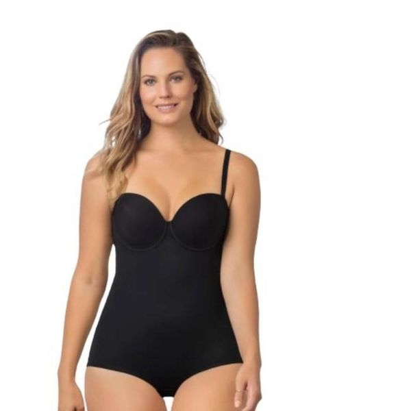 NipTuck Shapewear, Black Baroness Full Body with Built-in Bra, Shapewear