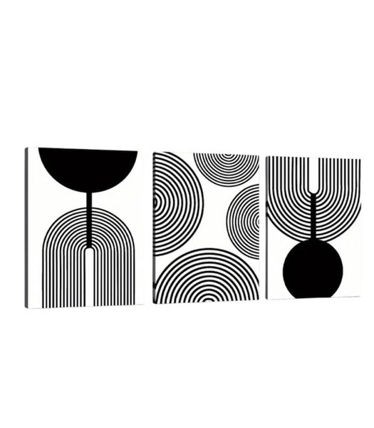 Framed Wall Canvas - 3 Piece Set - 40 x 60cm