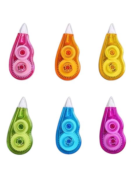 Vibrant Colors Easy Use 6PCS Correction Tape