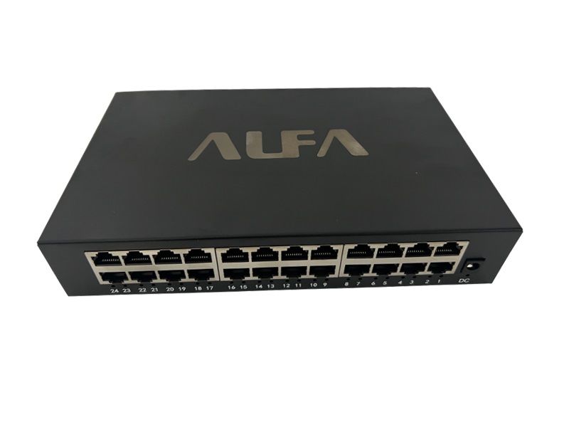 ALFA 24 Port Switch S224 10/100 MBP - Metal