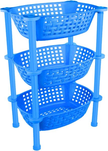 Sulfar Premium Multipurpose Plastic Trolley with Dish Rack for Kitchen Vege