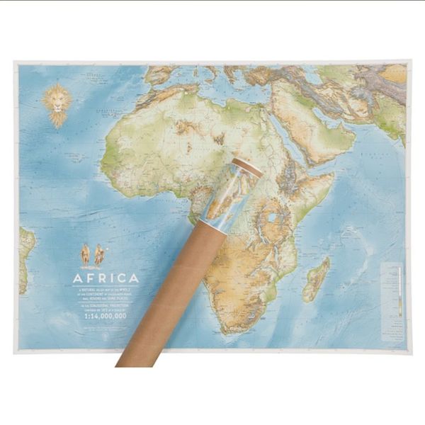 Africa poster map 93 x 62cm