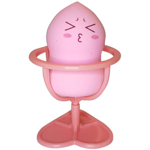 Make Up Sponge With Stand - Pink