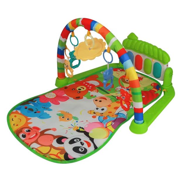 Baby Play Gym Piano Fitness Rack Mat-Green