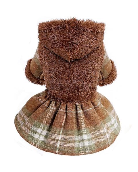 Pet Dog Sweaters Dress for Small Dogs Girl Warm Winter Dog Hoodie Dresses