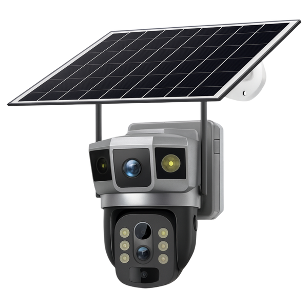 4G Solar Security Camera - Dual Lens Outdoor Surveillance