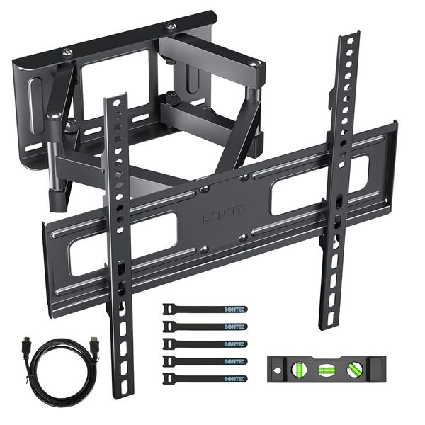 Bontec TV Wall Mount Bracket 23-70" Swivel Tilt Extend Arm HDMI Cable 45Kg