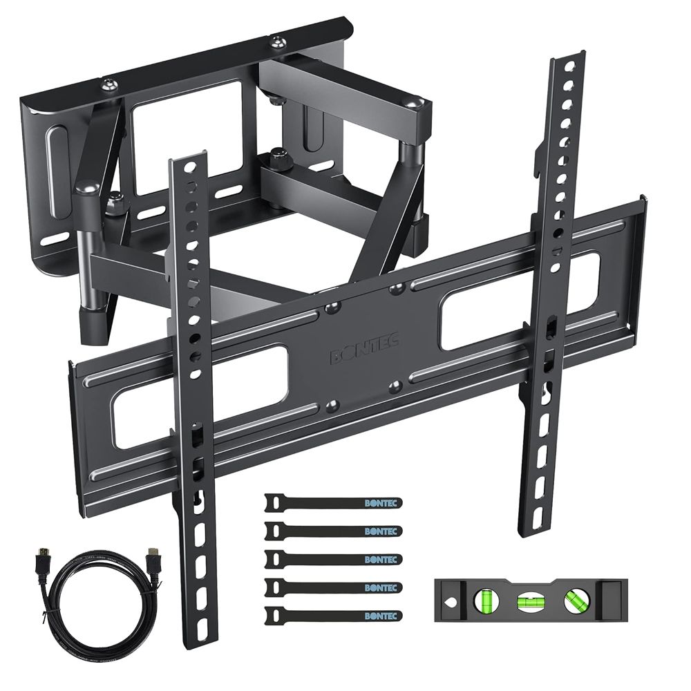 Bontec TV Wall Mount Bracket 2370" Swivel Tilt Extend Arm HDMI Cable
