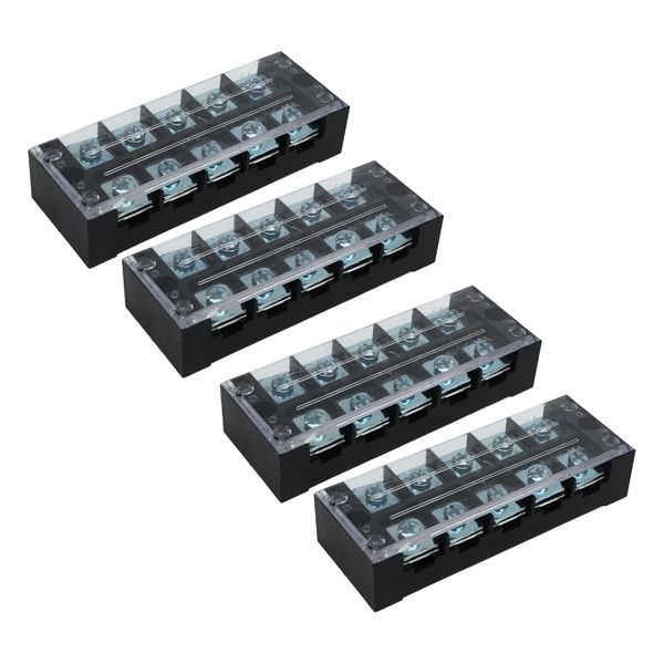 4Pcs Terminal Barrier Strip 600V 45A 5 Position Large Current for Equipment