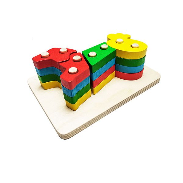 Wooden Giraffe Kids Puzzle Set Column KQ-8