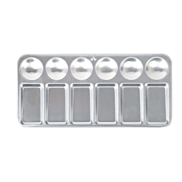 Rectangle Shape Aluminium Watercolours Paint Mixing Palette Tray - 12 Well