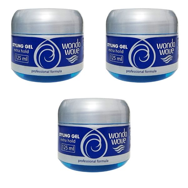 Wonda Wave - Styling Gel Extra Hold - 125ml Pack of 3