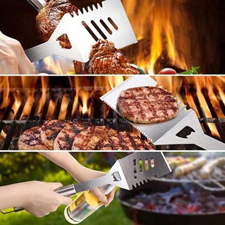 Stainless Steel Braai BBQ Tools Set Accessories 25 Piece