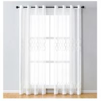 Readymade Sheer Voile Living Room Eyelets Curtains 500 W X 250 H