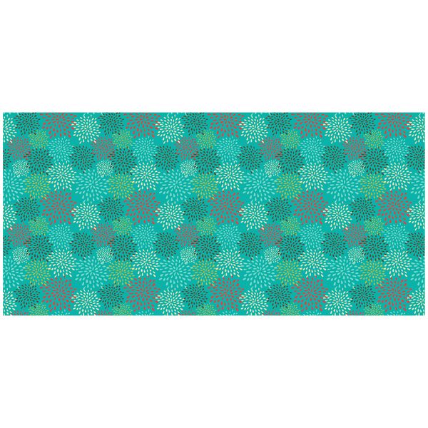 Dotted Flowers on Green 3m Rectangle Tablecloth