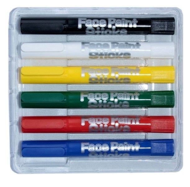 KB Face Paint Sticks 6 Assorted Colours