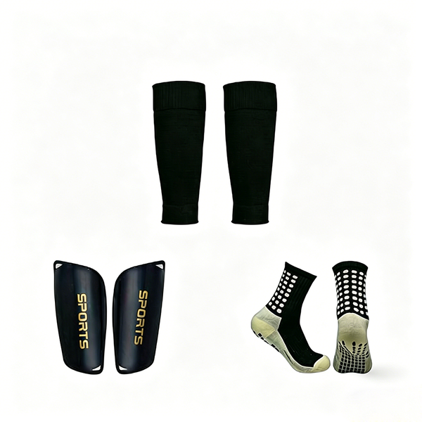Anti-Slip Football Socks Kit with Leg Sleeves &amp; Shin Guard Pads