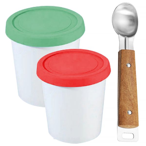 Ice Cream Storage Tub Scoop Secure Lid Dessert parties Outdoor picnics