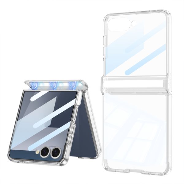 Transparent Folding Magnetic Phone Case Compatible With Samsung Z-Flip 7