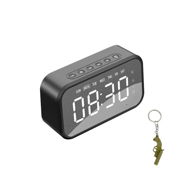 Desktop Wireless Speaker HD LED Display Mirror Clock