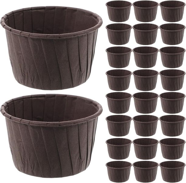50pcs Disposable Paper Cupcake Liners Greaseproof Double-sided Aluminum