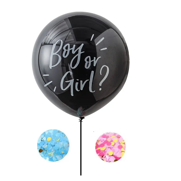 Boy Or Girl Gender Reveal Party Confetti Balloon Set (90cm)