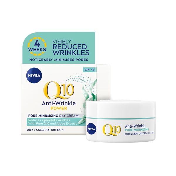 NIVEA Q10 Anti-Wrinkle Power Pore Minimising Day Face Cream SPF15, 50ml