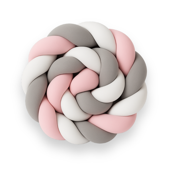 Pink, White &amp; Grey Braided Bumper (2m)