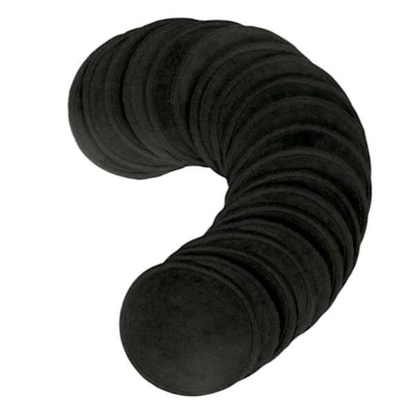20-Piece Soft Reusable Makeup Remover Pads - Black