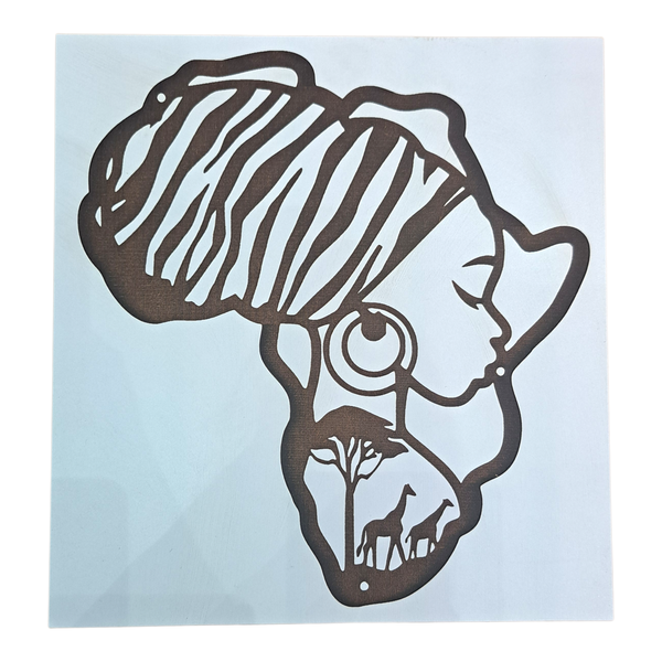 Gift Emporium Wooden-Style Wall Art - Africa Silhouette Design