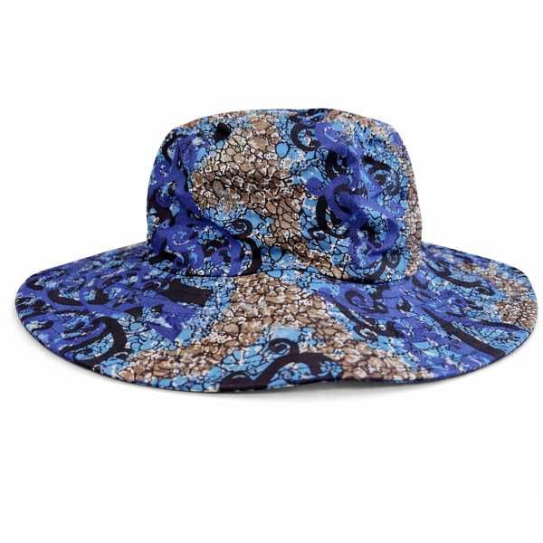 Myang Wide Brim African Print Sun Hat