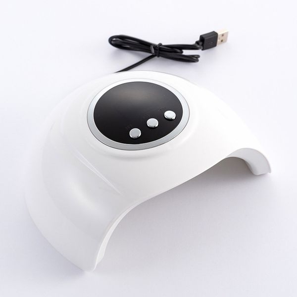 S6 Nail Dryer Mini Lamp Portable Curing Light For Gel Nail Polish - White