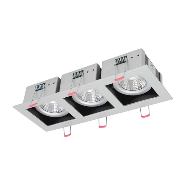 Eurolux - Xin Rectangular Downlight 3x6.5w Silver