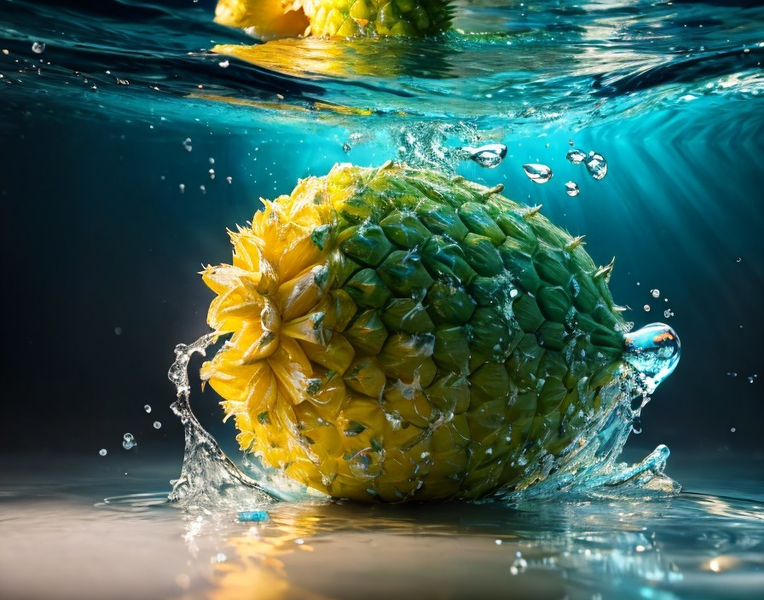 Canvas Wall Art Decor - Pineapple Wave Artwork