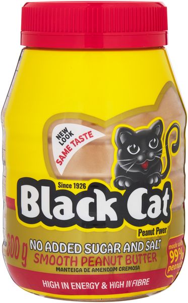 Black Cat Smooth Peanut Butter No Sugar &amp; Salt 800g