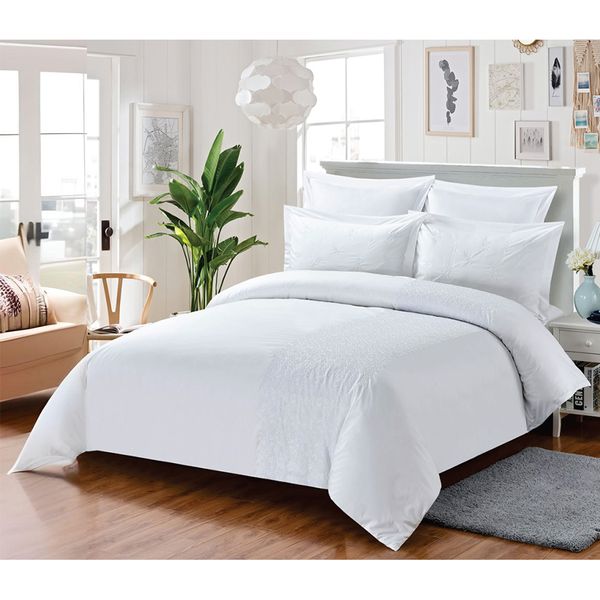 Carducci 100% Cotton Embroidered Duvet Cover Set - Grace