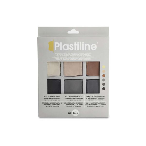 Plastiline Modelling Clay Set of 6