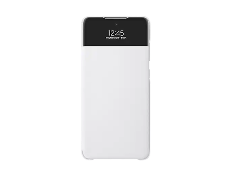 Original Samsung Galaxy A 72 Smart S View Wallet Cover - White